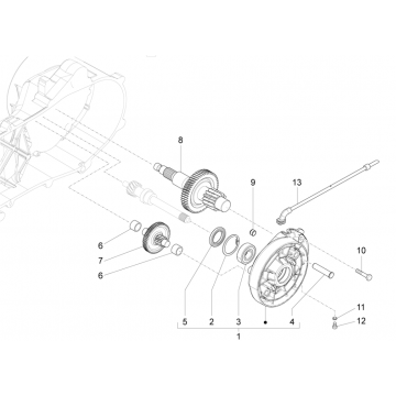 Vertanding - Overbrenging Vespa Sprint 50 4-takt IGET 3V Euro 4