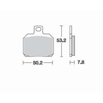 Remblokkenset Derbi GPR2004/ Aprilia RS2006/ Speedfight 3 voor sbs 157hf