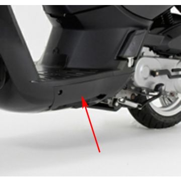 Zijscherm/motorscherm Peugeot Kisbee 4-takt zwart links. origineel 779176