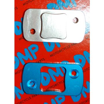 Rempotdeksel cnc gefreesd Peugeot Speedfight chroom/blauw DMP 2-delig