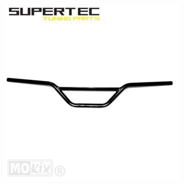 Stuur motorcross (hoog model)zwart breedte 87cm-hoogte 13cm Supertec