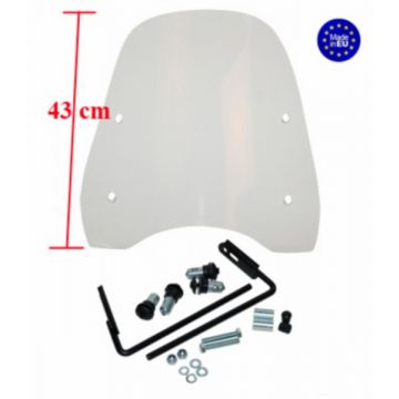 Windscherm medium transparant Peugeot V-Clic / Baotian Speedy