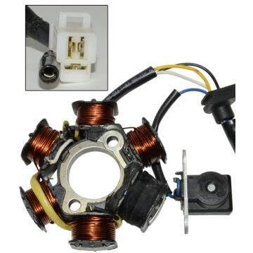 Ontsteking Peugeot 50-100 cc 2/takt (modellen zonder startonderbreker) Buxy/Elyseo/Elystar/Looxor/Speedake/Speedfight 1-2/Squab/TKR/SC/Vivacity 1/Trekker/Zenith/SV/Rapido