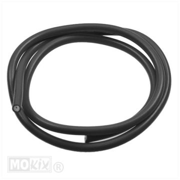 Bougie kabel 5mm dikte zwart per meter