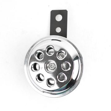 Claxon 12V klein model 70mm chroom 105DB DC=gelijkstroom universeel