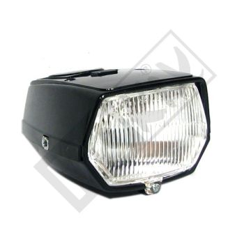 Koplamp Puch Maxi vierkant zwart