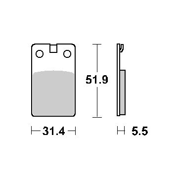 Remblokkenset cros/f12ac/f15/Zundapp voor SBS 132hf