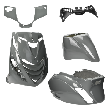 Kappenset SP look Piaggio Zip 2000→50cc 2/4-takt Audi nardo grijs 5-delig