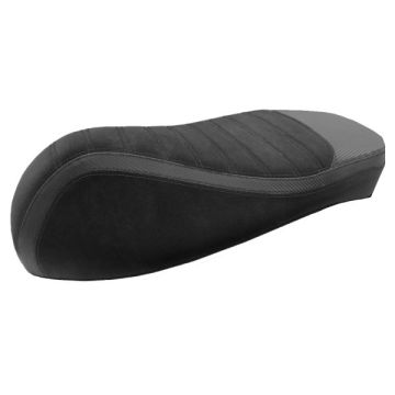 Buddyseathoes -JN SEATS- Vespa GTS 125-250-300cc 2009-> zwart/zwart alcantara streep