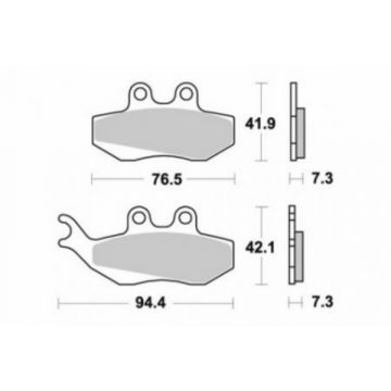 Remblokkenset Gilera/DNA180/DT50LC/MX/RS1/RS1999/Runner180/RX/TZR/XSM voor+achter