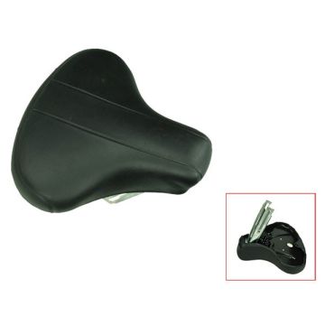 Zadel a-kwaliteit vierkante pen Vespa Ciao zwart