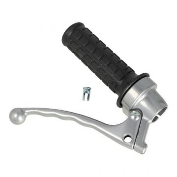Gas/remhevel compleet met handvat a-kwaliteit Puch Maxi grijs hoogglans LuSito