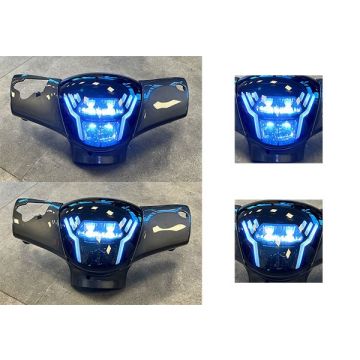 Koplamp full led sport-1 Piaggio Zip 2000→50cc 2/4-takt smoke DMP (zie info )