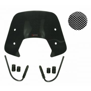 Windscherm laag glans carbon Vespa Sprint 50-125-150 2014->