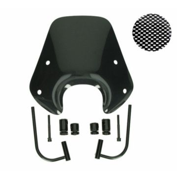 Windscherm laag (30cm) carbon Piaggio Zip 50cc 2/4-takt 2000→ Regia made in EU