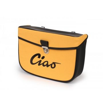 Zijtas Vespa Ciao geel/zwart Moto-Nostra