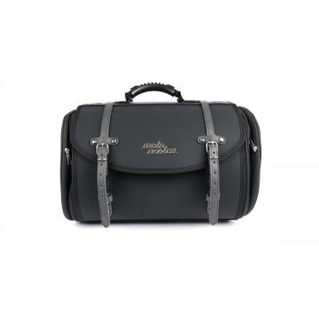 Lederen tas voor klapdrager 35 liter Vespa GTS125/250/300/LX/Primavera/Sprint zwart Moto-Nostra