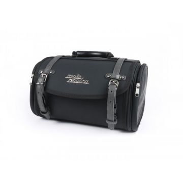 Lederen tas voor klapdrager klein 10 liter Vespa GTS125/250/300/LX/Primavera/Sprint zwart Moto-Nostra