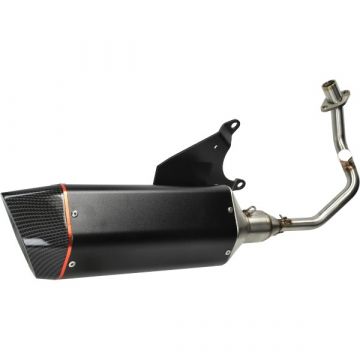 Uitlaat Bullet Piaggio Zip 4-takt 3V Iget Euro 4 zwart/carbon