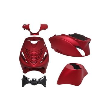Kappenset SP look Piaggio Zip 2000→50cc 2/4-takt mat Candy red EVO-1 dicht DMP 5-delig