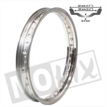 VELG UNI 1.20-16) WM (36 spaaks) CHROOM