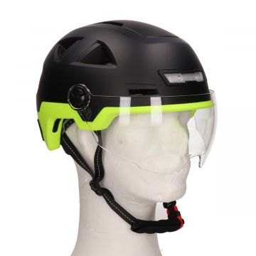 Helm Speed pedelec Vito E-light met vizier mat zwart / fluor