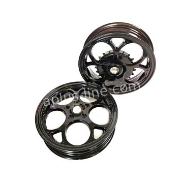 Velgenset passend op Vespa Primavera / Sprint Glans Zwart