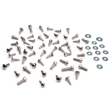 Schroeven/boutenset voor kapdelen BGM Original Yamaha Aerox (YQ50/L,2-takt),MBK Nitro (YQ50/L,2-takt) chroom