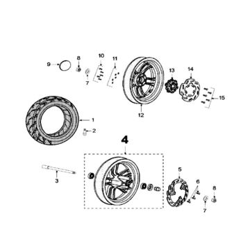 ACHTERWIEL 13'' origineel