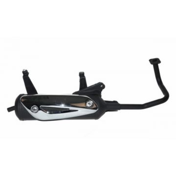 Uitlaat China GY6 50cc 4-takt met 10 inch velgen (139QMB) =motorcode met 2 spatbord montagepunten