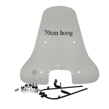 Windscherm hoog (73cm) type China Vespa S (vierkante koplamp)/AGM VXS/Riva Sport/Benson S/Napoli S/Riva Sport/Touring S/Rivalux/Felice S/VXL/SXL/Lux S/Vespelini S Regia made in EU