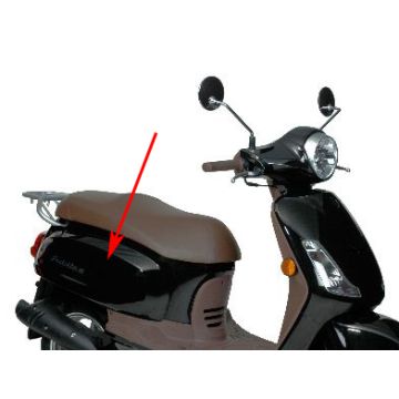 Zijscherm / motorscherm Sym Fiddle zwart rechts. Origineel 83500-x1a-000-kg
