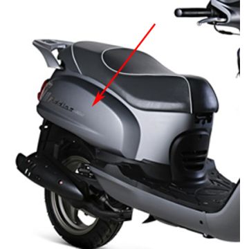 Zijscherm / motorscherm Sym Fiddle grijs rechts. Origineel 83500-X1A-000-AG