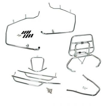 Valbeugel set 4-delig met klapdrager achter SYM Fiddle 1/2 chroom DMP