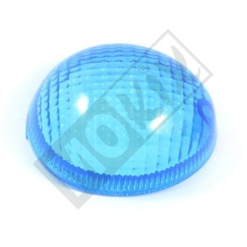 Knipperlichtglas Cev links/rechts ovaal blauw