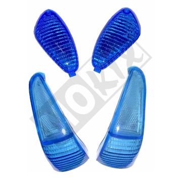 Knipperlichtglas set Gilera Runner nieuwe model blauw