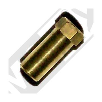 Uitlaatmoer lang universeel messing M6 25mm lengte onder andere Puch Maxi