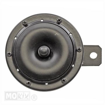 CLAXON 12V MOTOR    GROOT ZWART