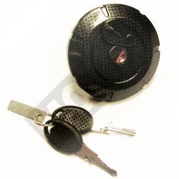 Tankdop + slot Derbi Senda DRD 125cc carbon