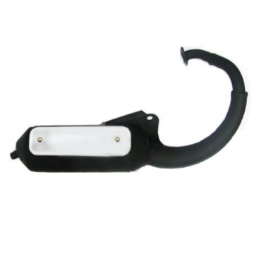 Uitlaat Peugeot 50cc 2-takt verticaal Silex origineel model Buxy/Elyseo/Elystar/Looxor/Speedake/Speedfight 1-2/Squab/TKR/SC/Vivacity/Trekker/Zenith