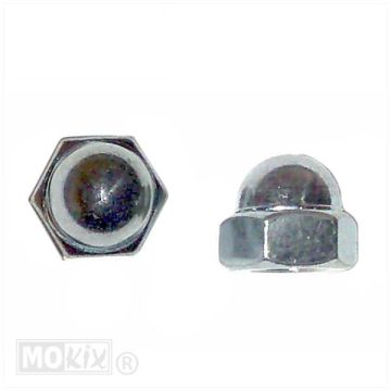 Moer M10x1.25 Dopmoer chroom 2 stuks