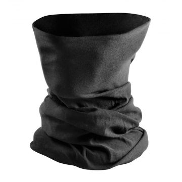 Nekwarmer/tube zwart polyester ultra licht/dun Lampa