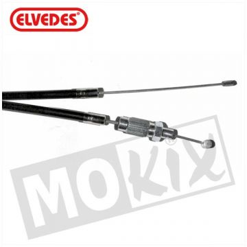 Gaskabel Zundapp met 15cm extra lengte zwart Elvedes
