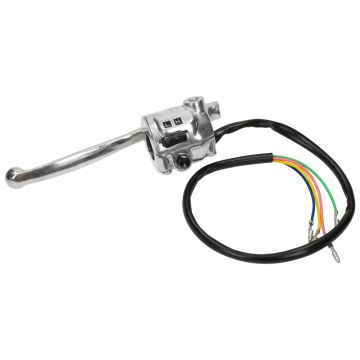 Koppelingshevel compleet met knipperlichtschakelaar en kabelboom Yamaha FS1 links 1976-1980 type 353-82910-01