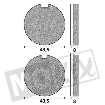 Remblokset Kreidler RMC/S 44x6.4/10mm