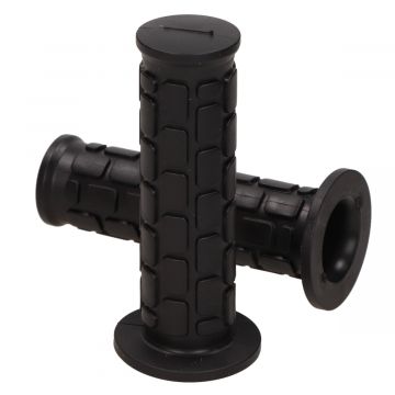 Handvattenset zwart blok motief universeel Zundapp/Kreidler handschakeling 24/24mm diameter