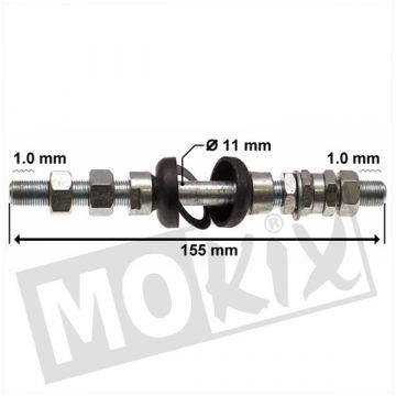 Vooras Puch Maxi compleet 11mm met asconen