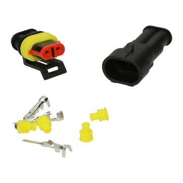 Connector stekker plug (superseal) 2 polig WR (onder andere Piaggio scooters)