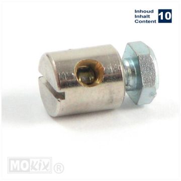 Uni nippel 8x9mm (10 stuks)