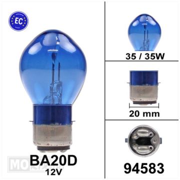 LAMP BA20D 12V 35/35W SUPER WHITE (blauw) CE (1)